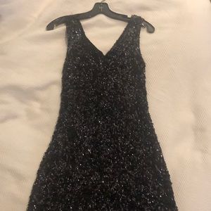 Black sequined dress